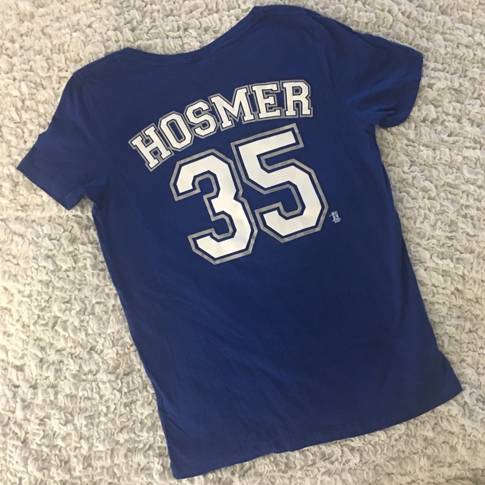 KC Royals Hosmer Slvr/White/Blue V-Neck Tee, *NWOT
